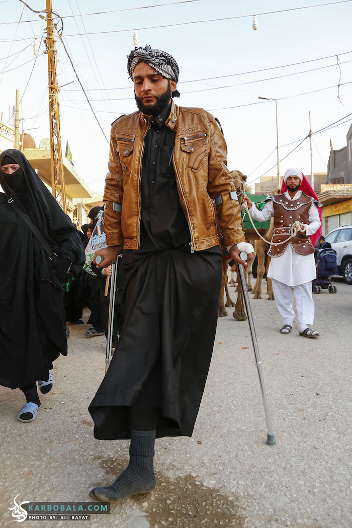 حضور افراد با محدودیت‌های جسمانی در پیاده‌روی اربعین/ گزارش تصویری