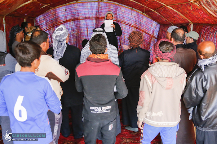 مراسم سینه زنی در موکب های بین راه/ گزارش تصویری