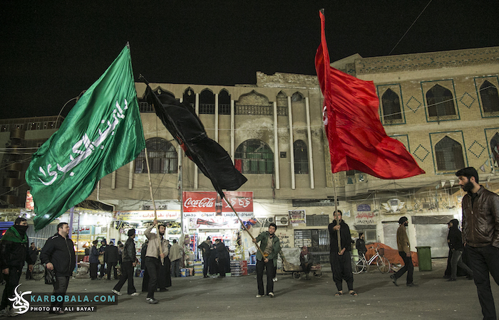 شیپور زنی و دسته عزاداری در کربلا/ گزارش تصویری