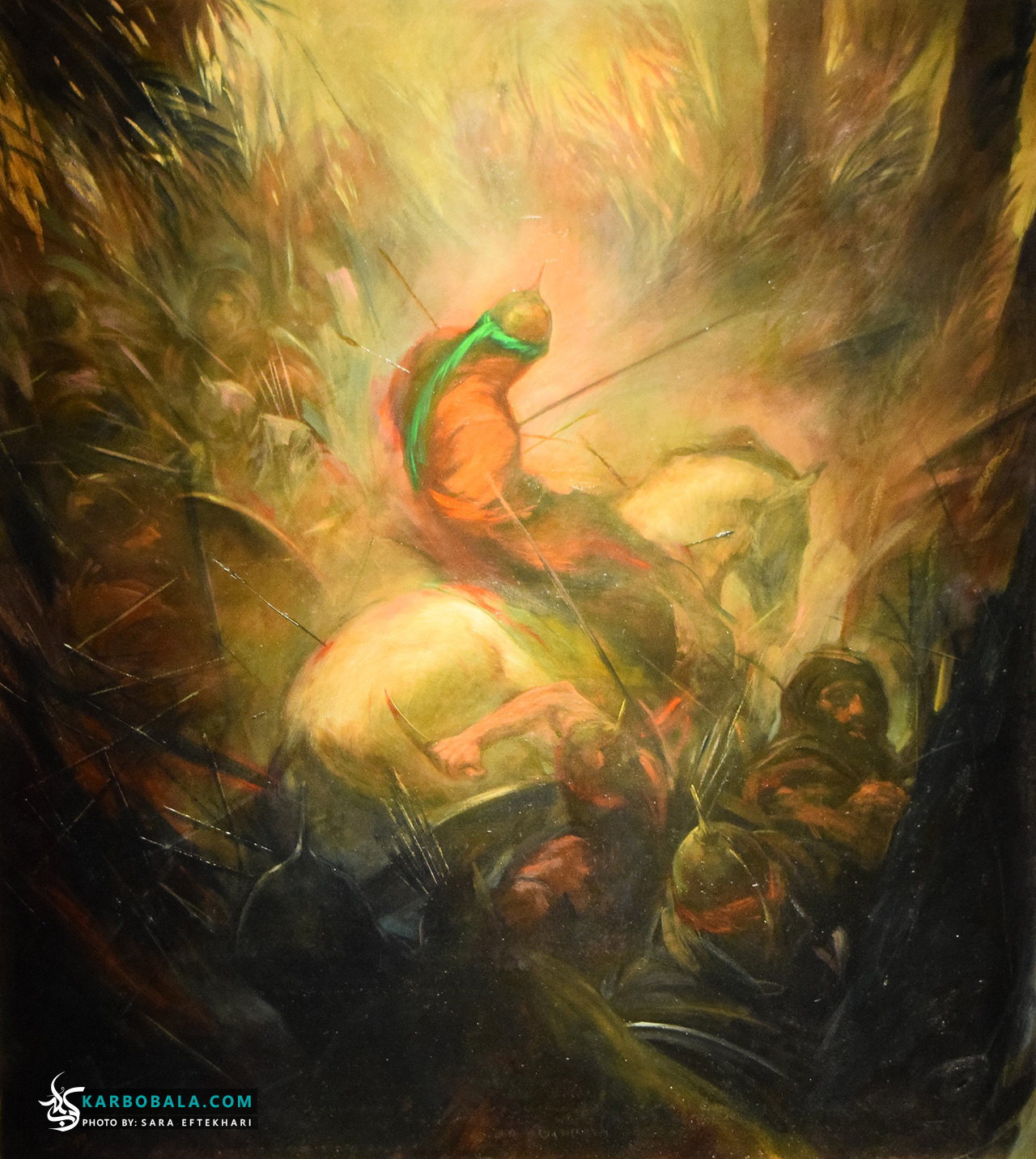گزارش تصویری از مراسم رونمایی تابلوی نقاشی «عرش به زمین افتاد» اثر جدید حسن روح الامین