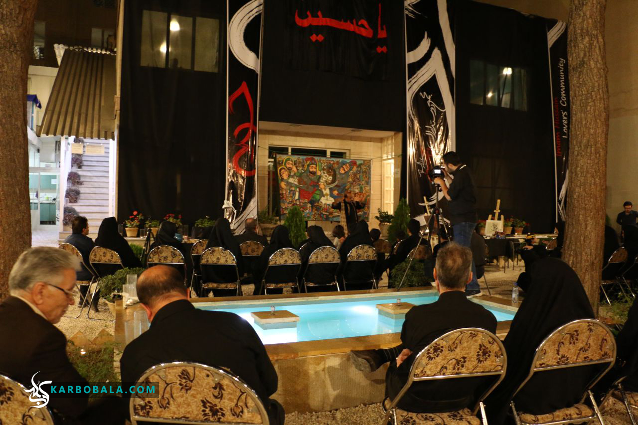 گزارش تصویری از پرده خوانی در «مجمع دوستداران امام حسین (ع)»