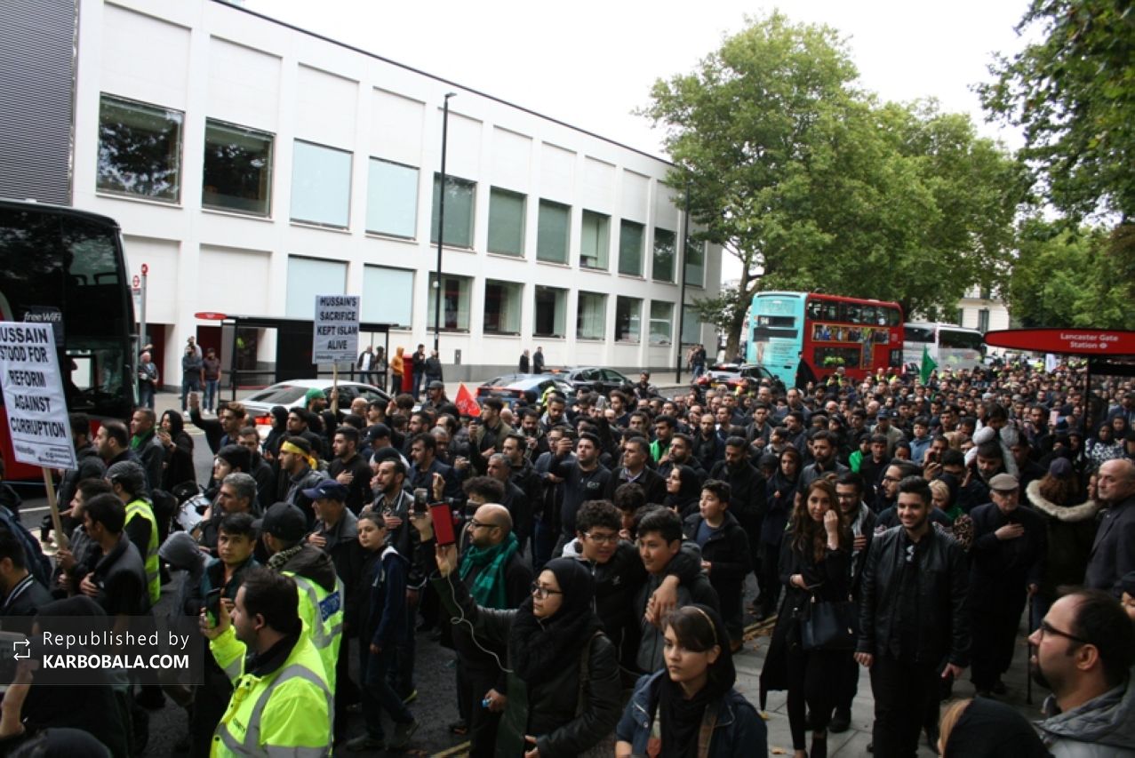 گزارش تصویری از راهپیمایی روز عاشورا در لندن
