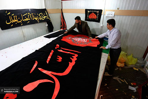مسجد کوفه سیاه‌پوش ایام فاطمیه می‌شود/ عکس