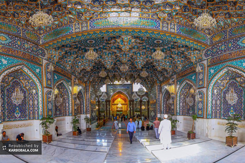 طرحی از هنر و معماری اسلامی در باب‌القبله حرم حسینی / گزارش تصویری