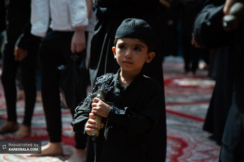 مراسم سوگواری سالروز شهادت امام باقر (ع) در کربلا/ گزارش تصویری
