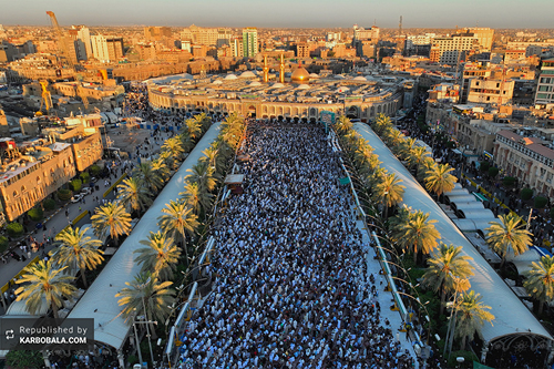 هزاران زائر، عید قربان را در جوار حرم حسینی جشن گرفتند / گزارش تصویری