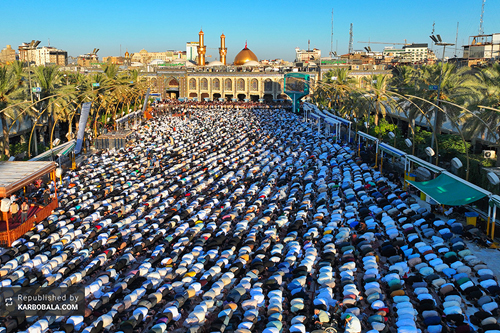 هزاران زائر، عید قربان را در جوار حرم حسینی جشن گرفتند / گزارش تصویری