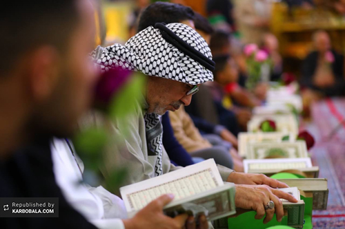 محفل انس با قرآن در جوار حرم حسینی / گزارش تصویری