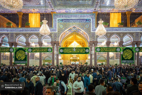 شادی زائران حسینی در سالروز مولود ابن الرضا (ع)
