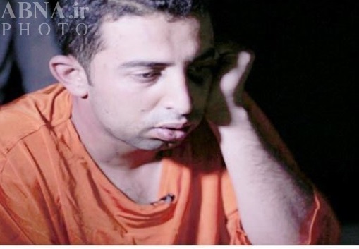 خلبان اردنی اسیر داعش در لباس اعدام