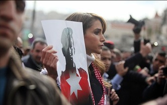 حضور ملکۀ اردن در تظاهرات ضد داعش