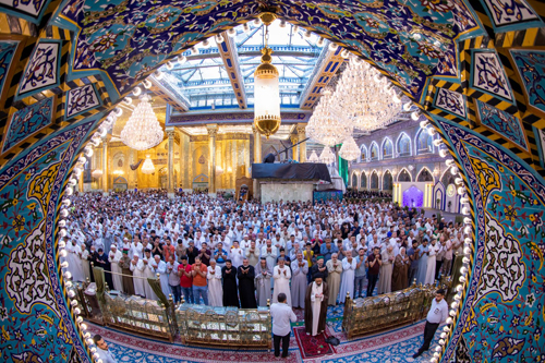 نماز باشکوه عید فطر در بین‌الحرمین / گزارش تصویری