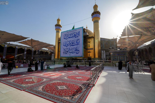 حرم مطهر علوی با صدها تخته فرش مفروش شد / گزارش تصویری