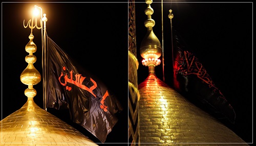 مراسم تعویض پرچم حرم امام حسین و حضرت عباس (ع) بدون حضور  زائر برگزار می‌شود