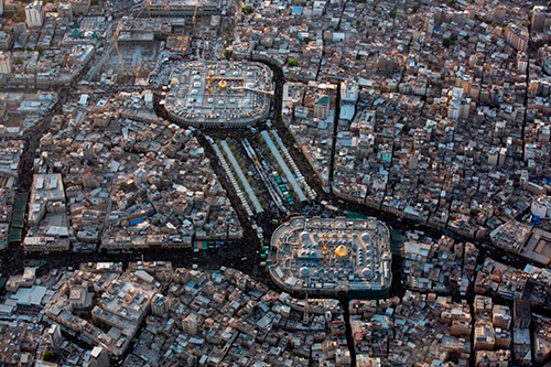 تصاویر هوایی از حضور میلیونی زائران مسیر کربلا/ گزارش تصویری
