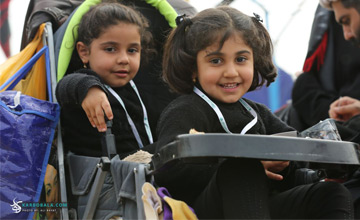 گزارش تصویری از حضور کودکان در پیاده روی اربعین