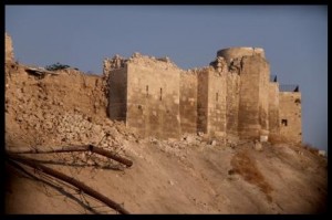 تخریب بخشی از قلعۀ باستانی حلب+تصاویر