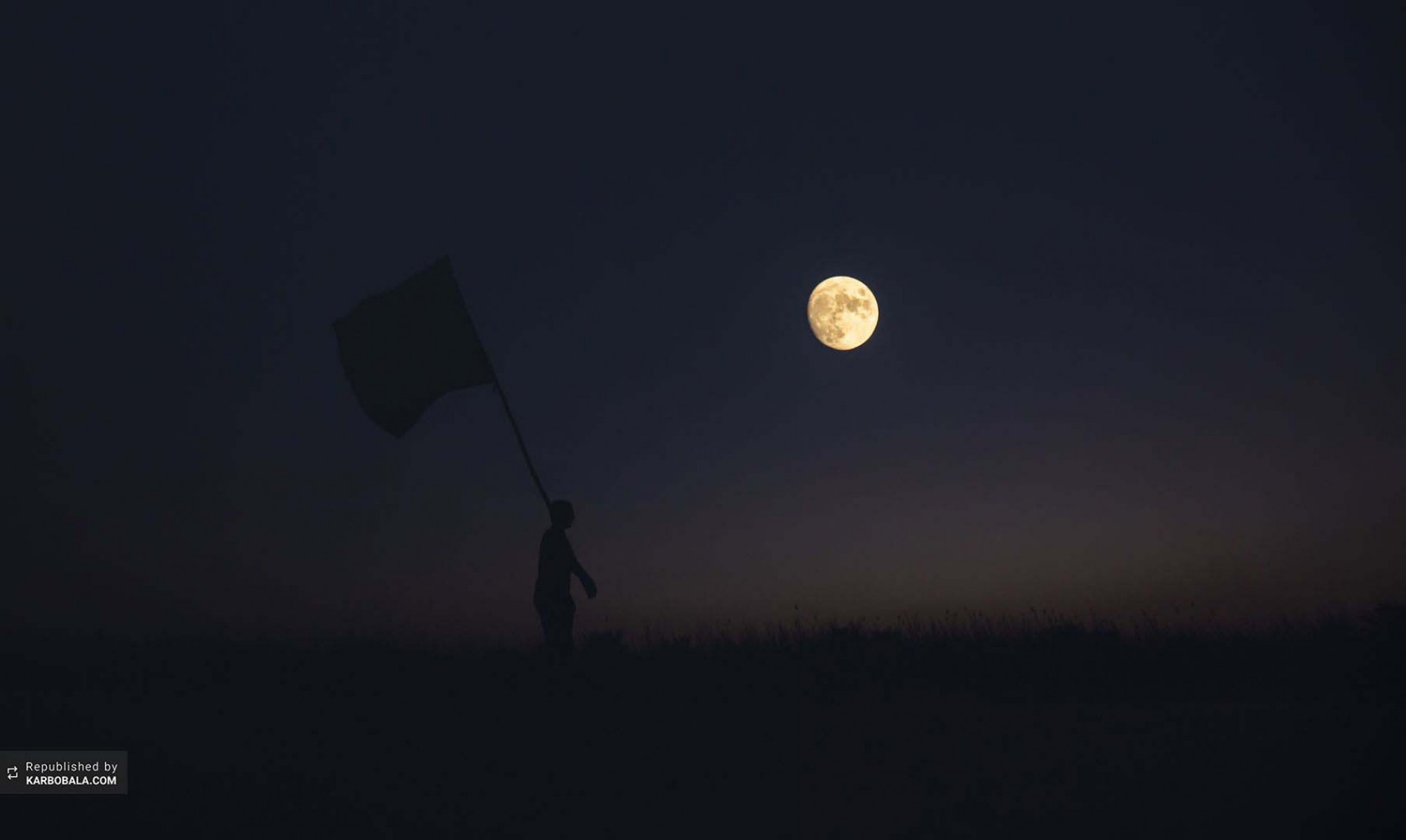 پیاده‌روی زائران اربعین حسینی زیر نور ماه
