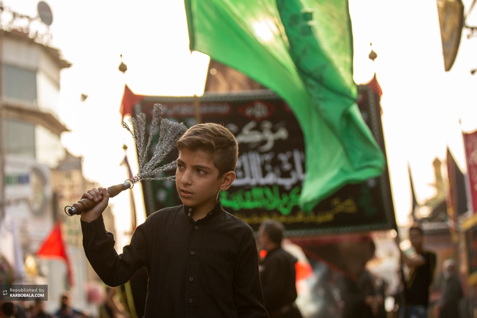 شرکت نوجوانان پاک حسینی در دسته‌های عزاداری سیدالشهدا علیه‌السلام