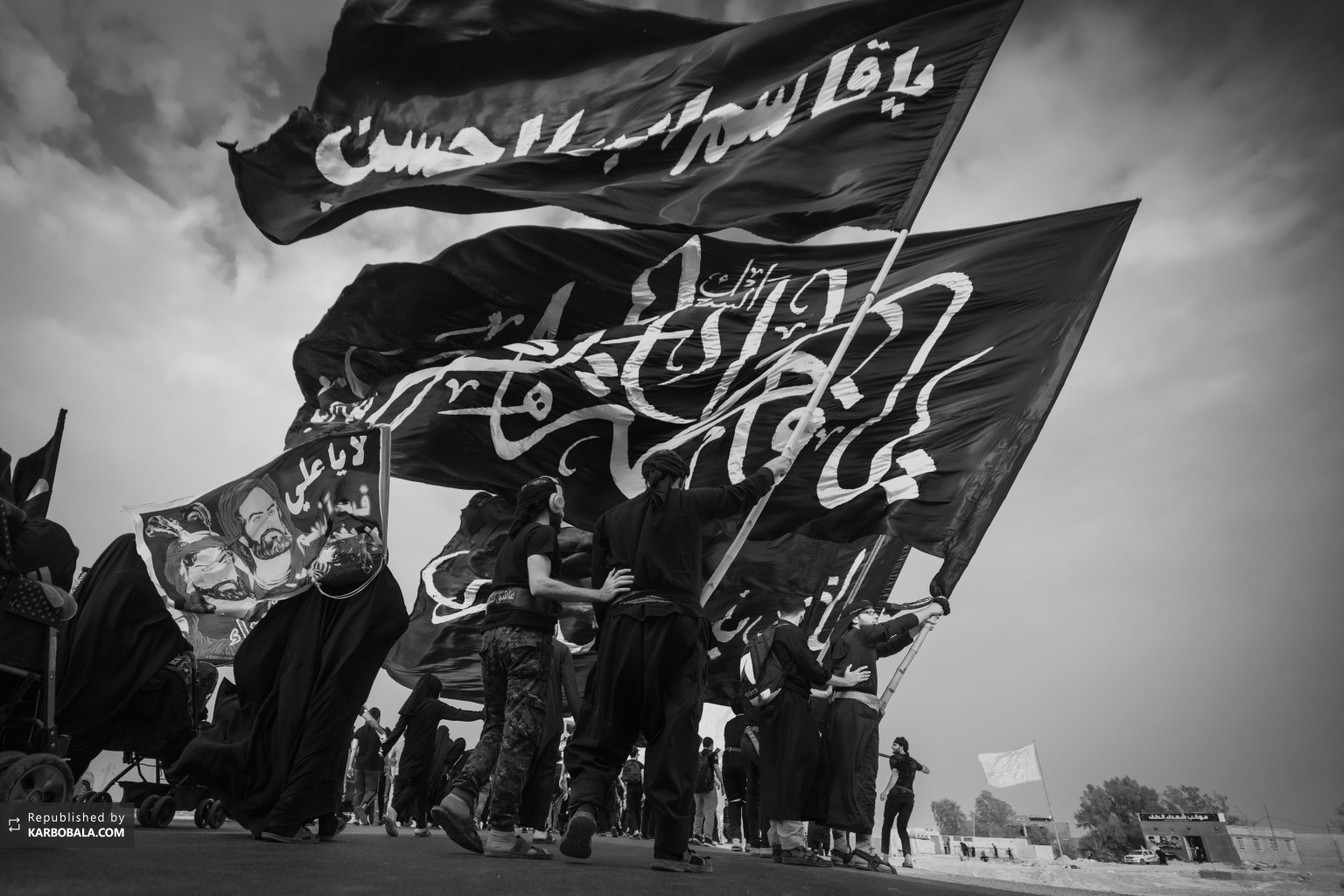 تصویری از راه‌پیمایی شیعیان در مراسم با شکوه اربعین حسینی