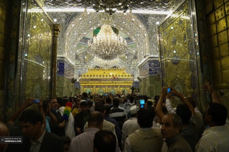 اولین بازدید زائران در روز 13 رجب از ضریح جدید حضرت عباس علیه السلام